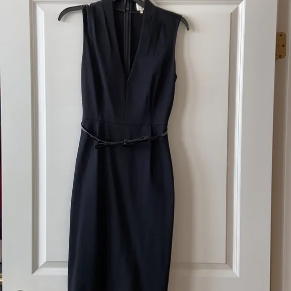 Kate Spade Little Black Ponte Dress w/patent belt, 2