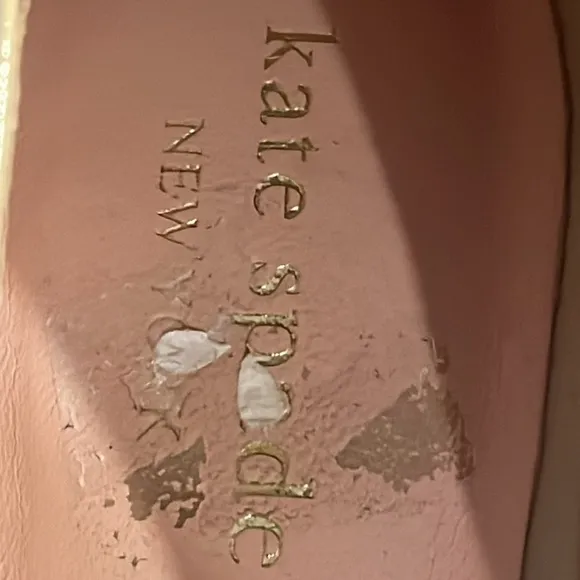 Kate Spade New York Kylah Nude Patent leather vero curio block Heel Shoe 9M
