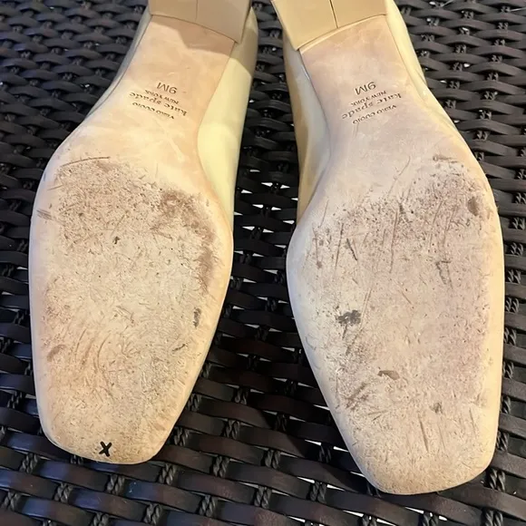 Kate Spade New York Kylah Nude Patent leather vero curio block Heel Shoe 9M