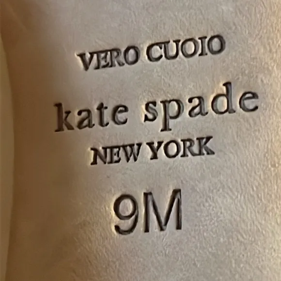 Kate Spade New York Kylah Nude Patent leather vero curio block Heel Shoe 9M