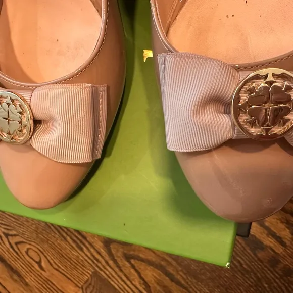 kate spade New York Wescott Fawn/Beige Patent Leather Wedge