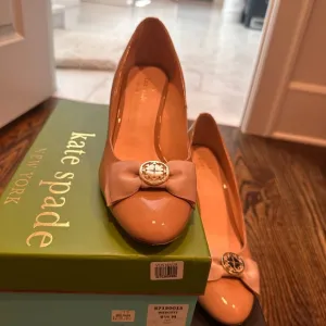 kate spade New York Wescott Fawn/Beige Patent Leather Wedge