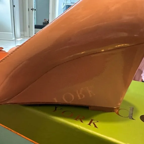 kate spade New York Wescott Fawn/Beige Patent Leather Wedge