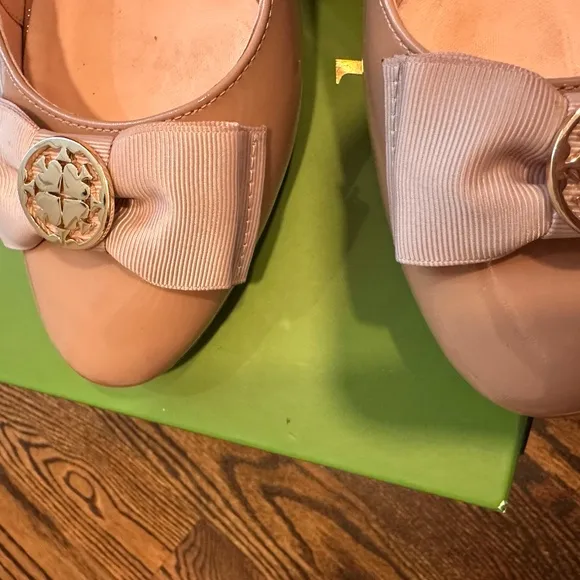 kate spade New York Wescott Fawn/Beige Patent Leather Wedge
