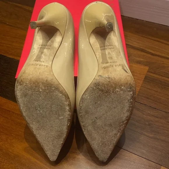 Kate Spade Powder Patent Licorice Pump Size 8.5