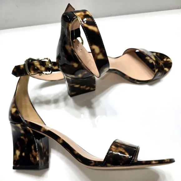 KATE SPADE Women's Tortoise Shell Block Heel Sandals