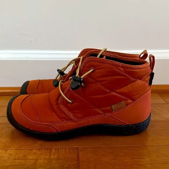 Keen Boy's Youth Howser II Waterproof Orange Chukka Boots Sz 7