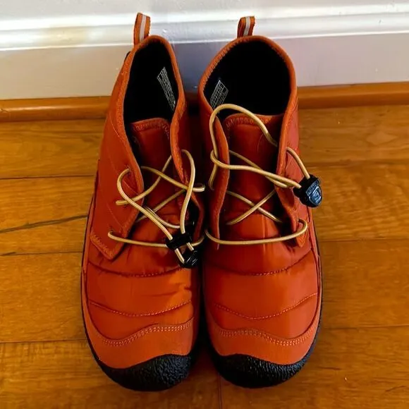 Keen Boy's Youth Howser II Waterproof Orange Chukka Boots Sz 7