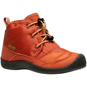 Keen Boy's Youth Howser II Waterproof Orange Chukka Boots Sz 7