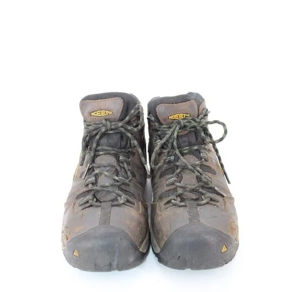KEEN Detroit XT Mid Brown Leather Lace Up Steel Toe Waterproof Boots Men’s 10.5D
