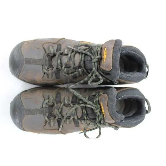 KEEN Detroit XT Mid Brown Leather Lace Up Steel Toe Waterproof Boots Men’s 10.5D