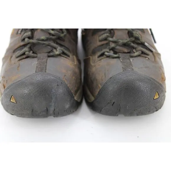 KEEN Detroit XT Mid Brown Leather Lace Up Steel Toe Waterproof Boots Men’s 10.5D
