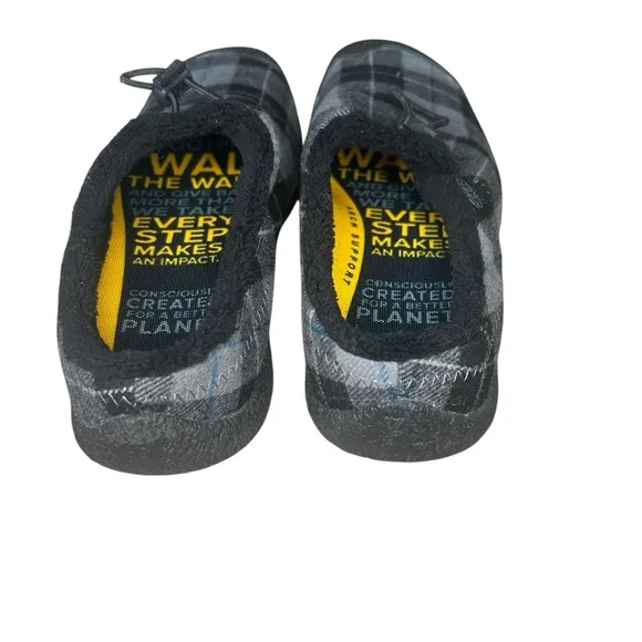 KEEN HOWSER III SLIDE WOMEN'S black plaid size 9 slip on shoes slippers comfort