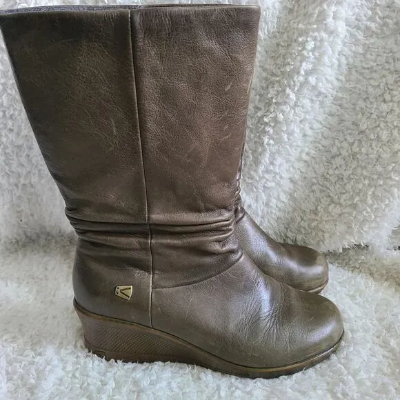 Keen‎ Kate Slouch Mid Calf Boots Olive Mossy Green