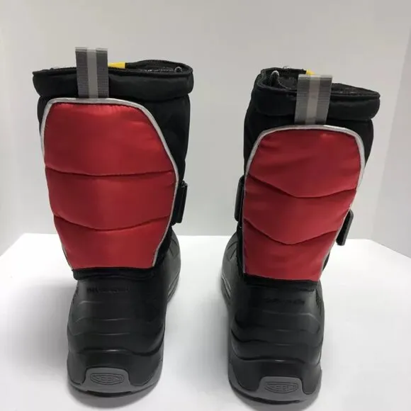 Keen Lumi II Youth Boy’s Size 5M Black/Red Waterproof Boots
