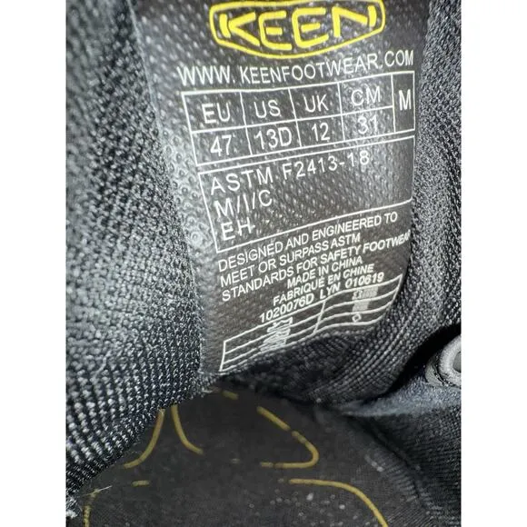 Keen Men's Utility Redding Mid Aluminum Toe Work Safety Boots Size 13D