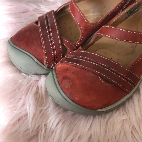 Keen Presidio II Cross Strap Red Leather Mary Jane Shoes
