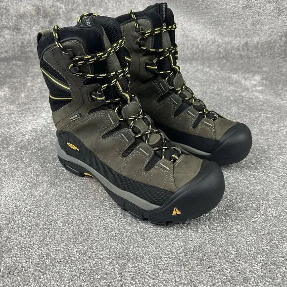 Keen Summit Country Boots Men's 10 Brown Leather Insulated Waterproof Hiking