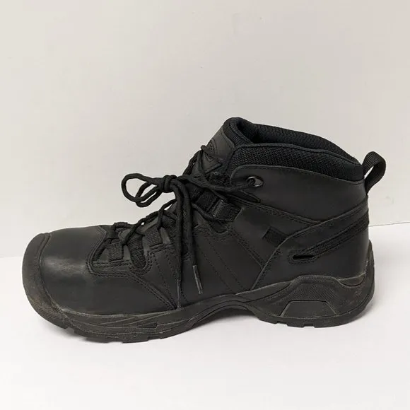 Keen Utility Detroit XT Mid Composite Toe Work Boots, Black Leather, Men's 10 EE