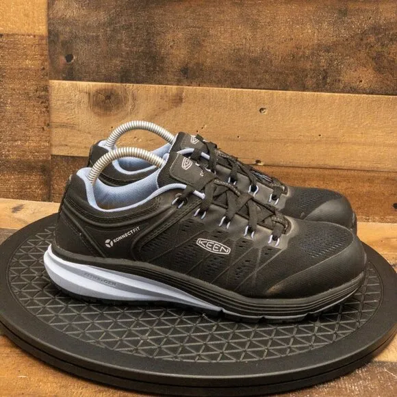 KEEN UTILITY ESD WOMENS ANKLE BOOTS BLACK ALLOY TOE SAFETY WORK SIZE 9.5M