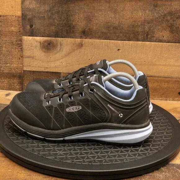 KEEN UTILITY ESD WOMENS ANKLE BOOTS BLACK ALLOY TOE SAFETY WORK SIZE 9.5M