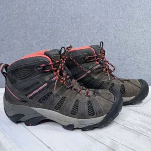 Keen Voyageur Men's Size 8.5 Mid Hiking Boots Brown‎ Leather Performance Boots