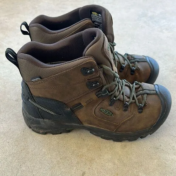 Keen Boots Brown Leather Pittsburgh Energy 6” Composite Safety Toe Men’s Sz 11.5
