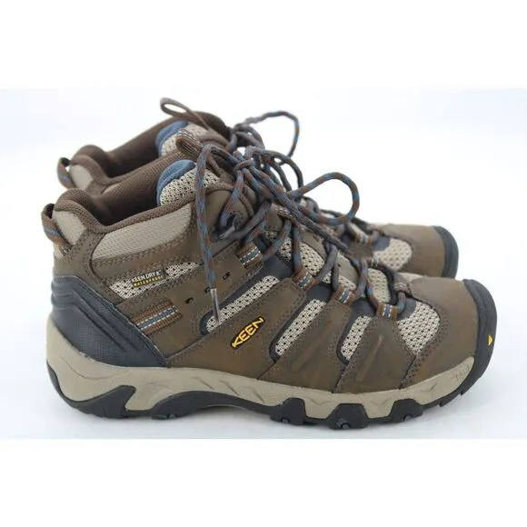 Keen Men's Mid Waterproof Brown Hiking Sneakers Boots Size 7 Excellent! 1014871