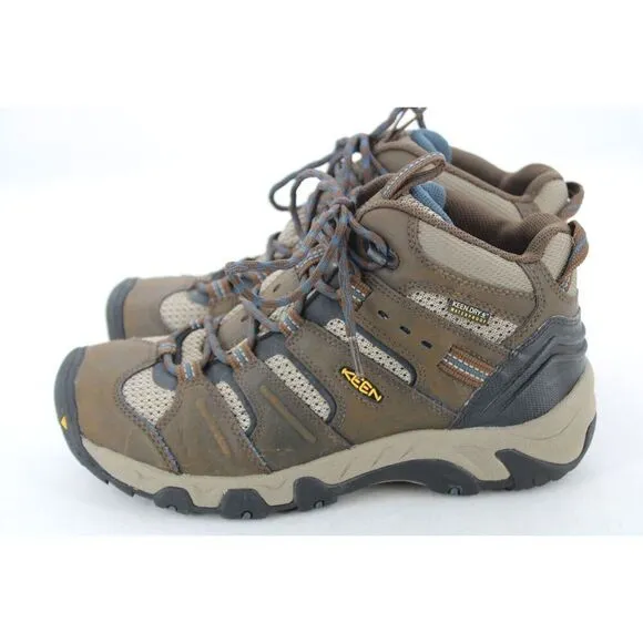 Keen Men's Mid Waterproof Brown Hiking Sneakers Boots Size 7 Excellent! 1014871