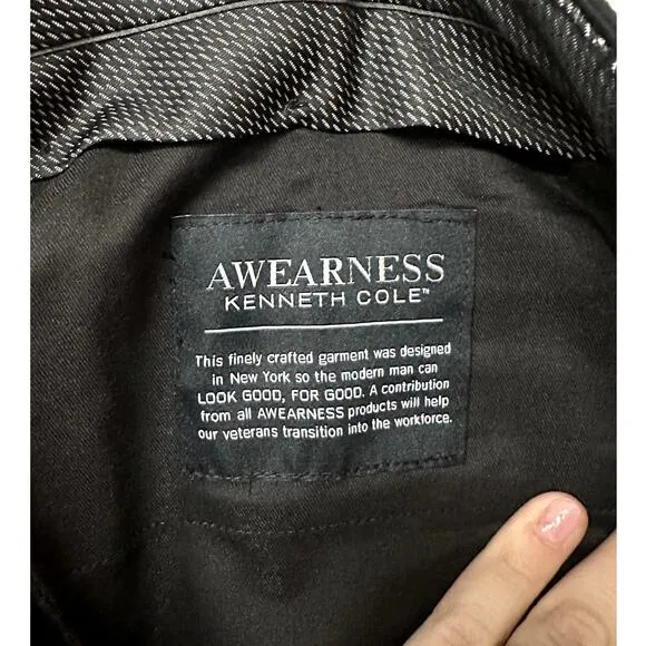 Kenneth Cole Awearness Men's Stretch Slim Fit Wool Dress Pant Size 36