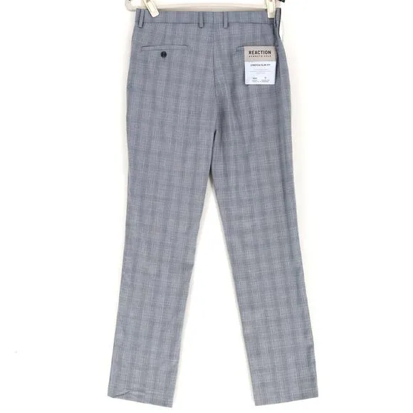 Kenneth Cole Reaction Men's Light Grey Casual Slim Fit Dress Pant Size 33Wx32L