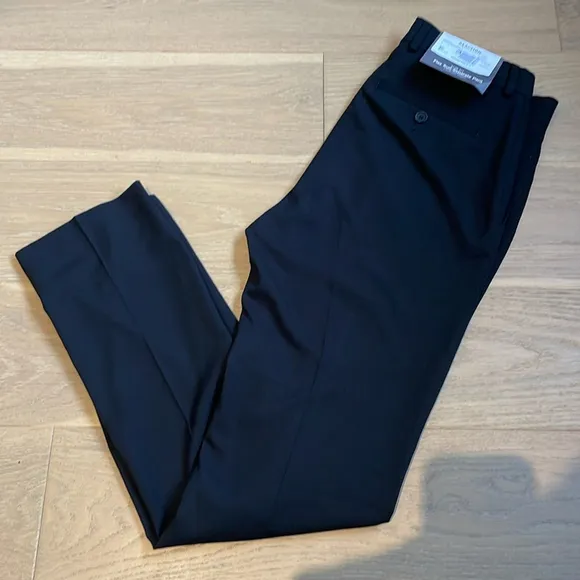 Kenneth Cole Reaction Men’s Slim Fit Black Suit Dress Pants 30Wx32L - NWT