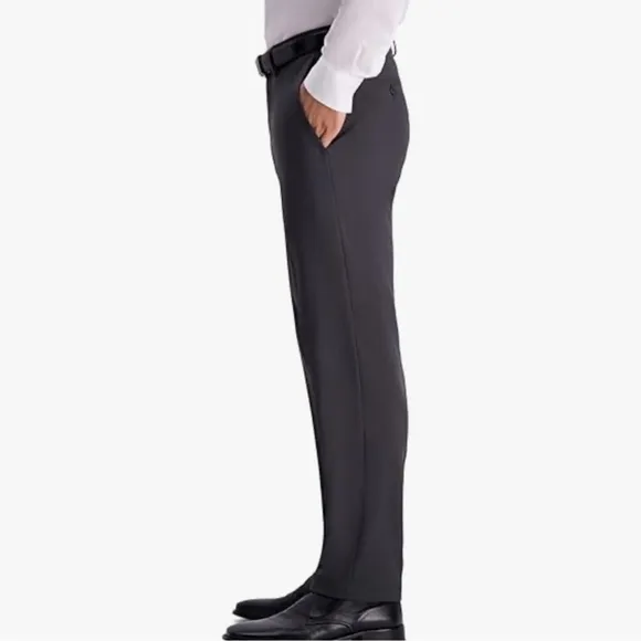 Kenneth Cole Reaction Men’s Stretch Slim Fit Charcoal Suit Dress Pants 32Wx32L