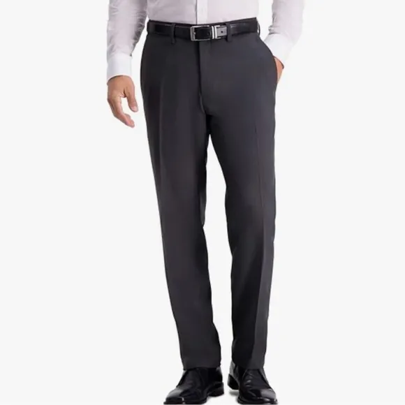 Kenneth Cole Reaction Men’s Stretch Slim Fit Charcoal Suit Dress Pants 32Wx32L