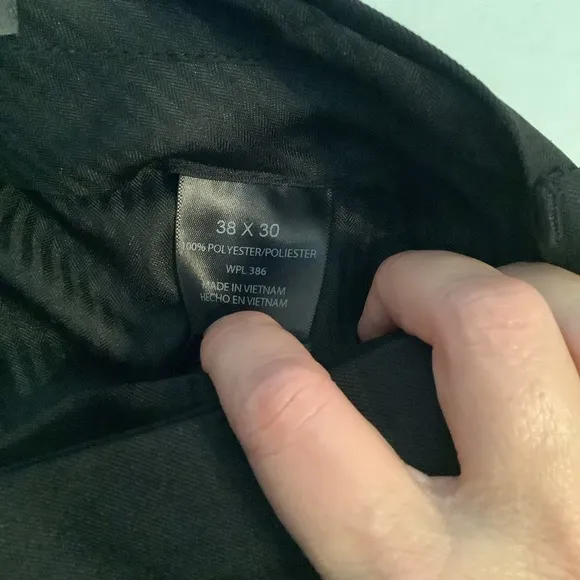 Kenneth Cole Reaction Slim Fit Dress Pants Black 38W x 30L New