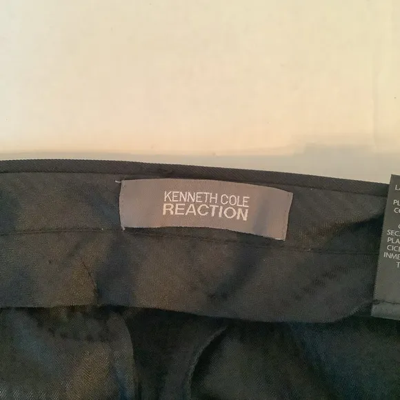 Kenneth Cole Reaction Slim Fit Dress Pants Black 38W x 30L New