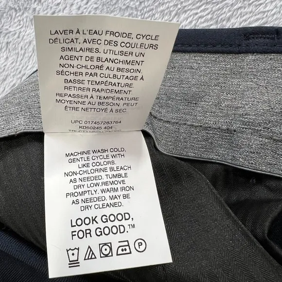 Kenneth Cole Slim Fit Indigo Dress Pants Mens 34 x 32 Flex Waistband Stretch