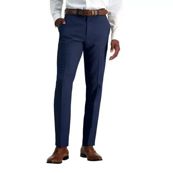 Kenneth Cole Slim Fit Indigo Dress Pants Mens 34 x 32 Flex Waistband Stretch