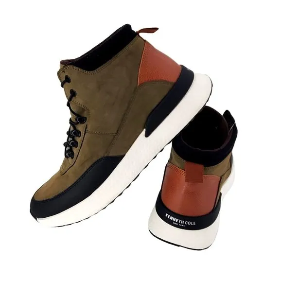 Kenneth Cole Sneakers 10 Life Light High Top Vegan Suede Outdoor Fashion Shoes