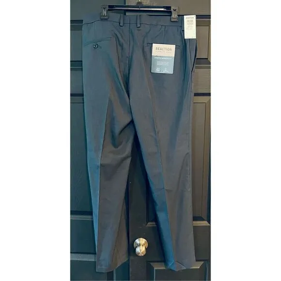 Kenneth Cole REACTION mens Stretch Modern-fit Flat-front dress pants