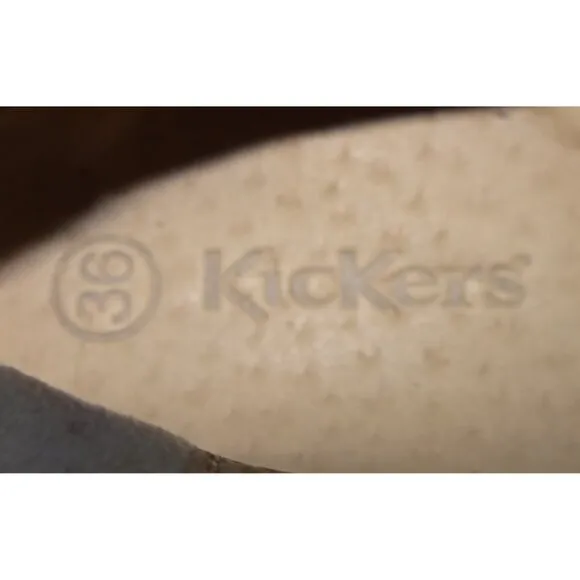 Kickers Kick Lo Kid's Lace Up Leather Shoes In Black Size 2