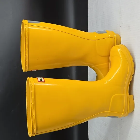 Kids Hunter Yellow Tall Rain Boots Girls 2 Boys 1