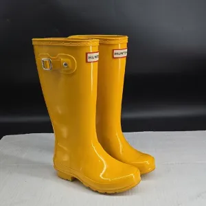 Kids Hunter Yellow Tall Rain Boots Girls 2 Boys 1