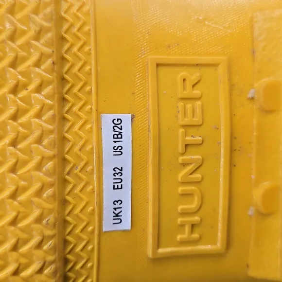 Kids Hunter Yellow Tall Rain Boots Girls 2 Boys 1