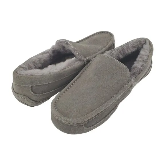 Kirkland Slippers 10 Suede Fur Loafers Ascot Slip-on Indoor Outdoor Casual Shoes