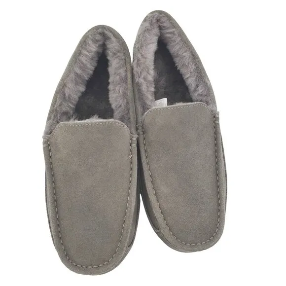 Kirkland Slippers 10 Suede Fur Loafers Ascot Slip-on Indoor Outdoor Casual Shoes