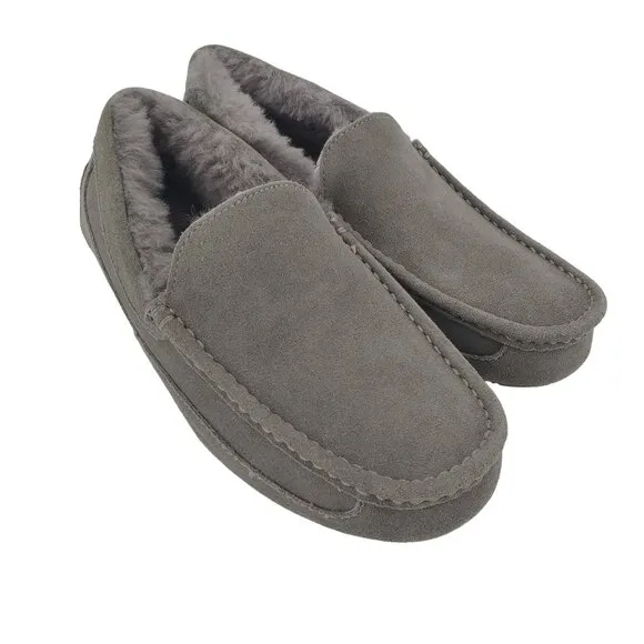 Kirkland Slippers 10 Suede Fur Loafers Ascot Slip-on Indoor Outdoor Casual Shoes