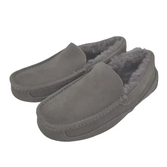 Kirkland Slippers 10 Suede Fur Loafers Ascot Slip-on Indoor Outdoor Casual Shoes