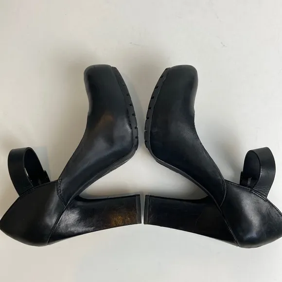 Kork-Ease Black Chunky Heel Mary Jane Shoes Size 6.5 night out elevated basic