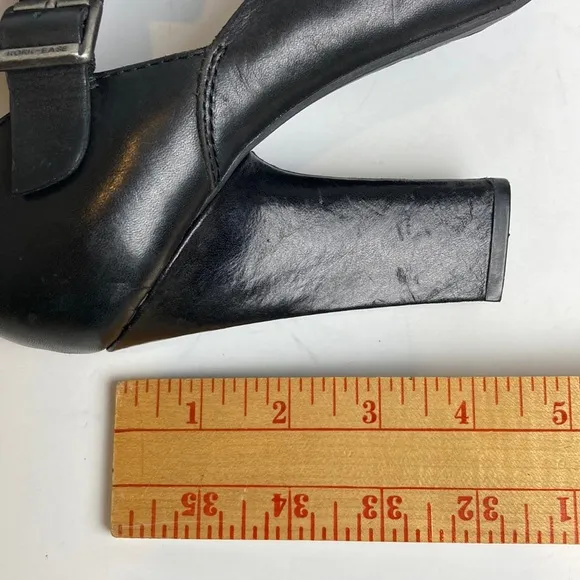 Kork-Ease Black Chunky Heel Mary Jane Shoes Size 6.5 night out elevated basic
